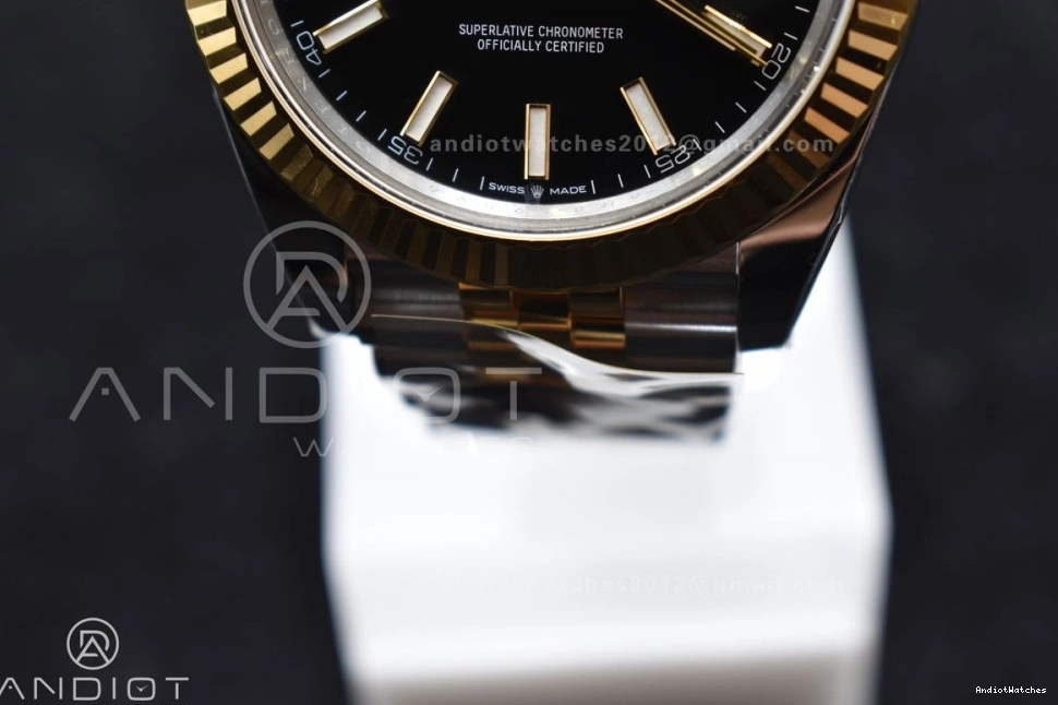 904L VR SS 41 MoistureWicking 126333 YG 602 Stick DateJust Jubilee 1:1 Bracelet on Black Steel Clean Best Edition Dial 0108